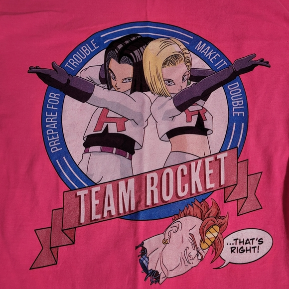 Pink Team Rocket Tshirt, Medium Unisex - Picture 2 of 7